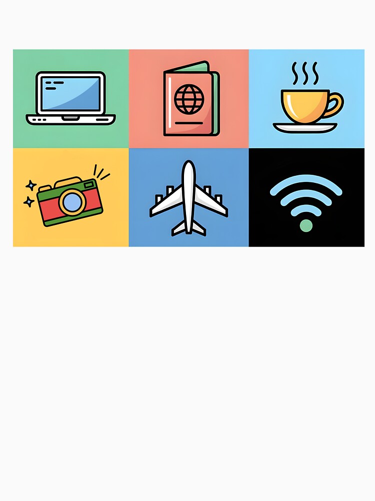 Digital Nomad Essentials – Global Travel Icons by 404wearpl