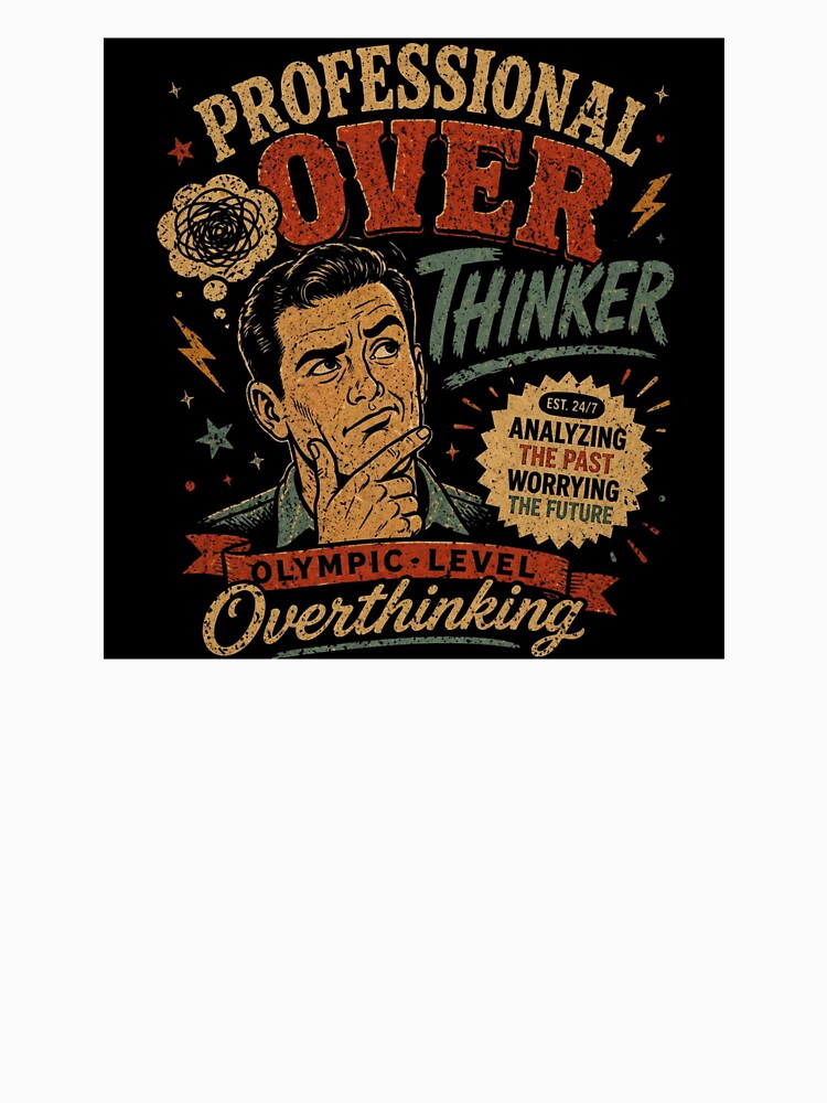 Professional Overthinker Funny design by LunaVales