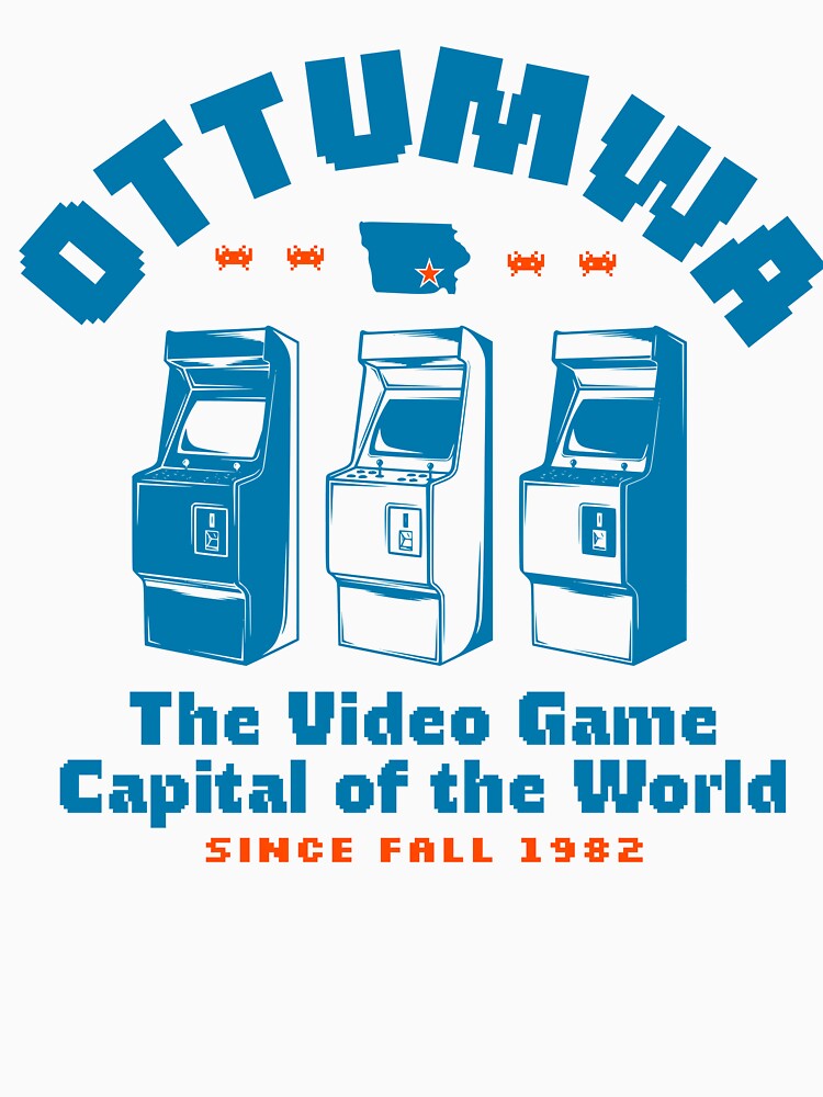 Ottumwa Iowa Video Game Capital of the World Fall 1982 Retro by The Masked Designer