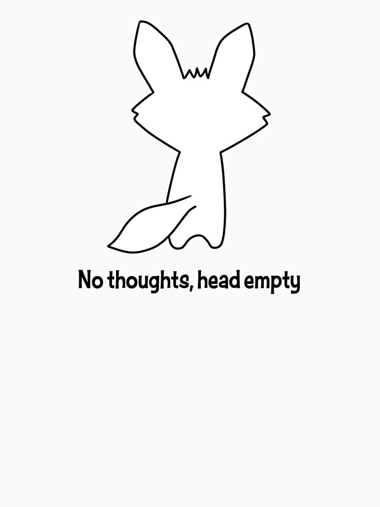 Funny Fox No Thoughts Head Empty Illustration by ubborn