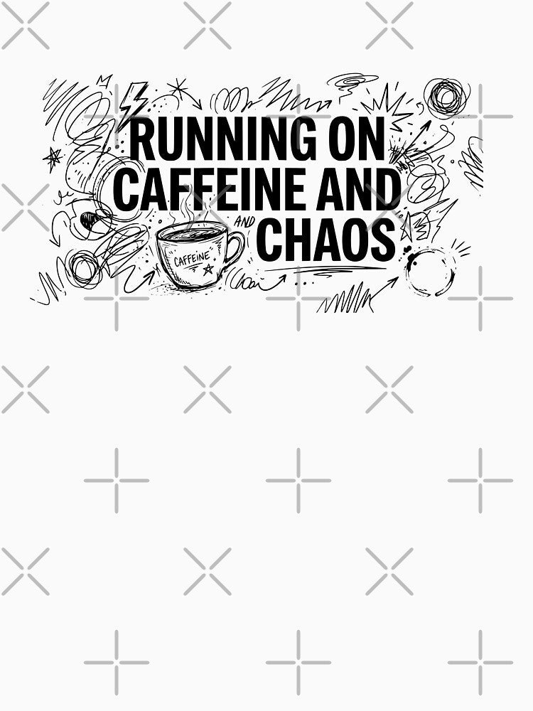 Running on Caffeine and Chaos Sticker – Funny Nurse Meme, Coffee Lover Gift, RN Life Humor, Healthcare Worker Design by VectorJoy