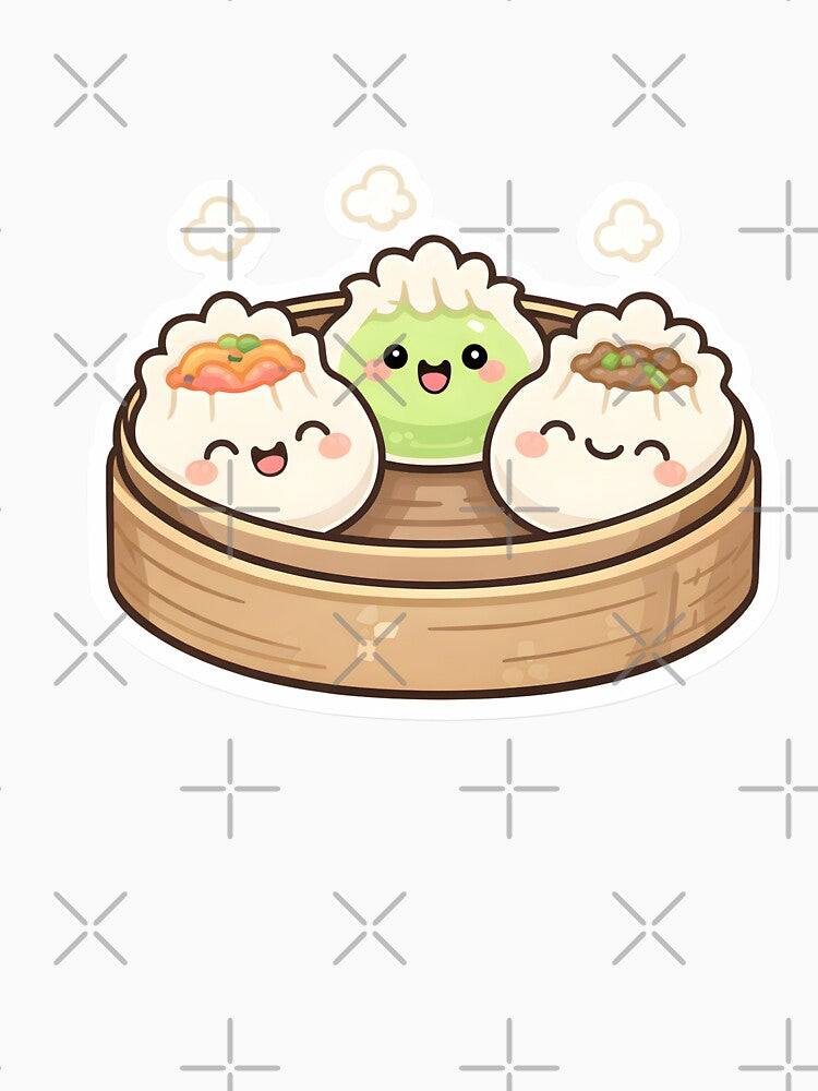 Cute Dumpling Character – Kawaii Asian Food Sticker by DesignEG