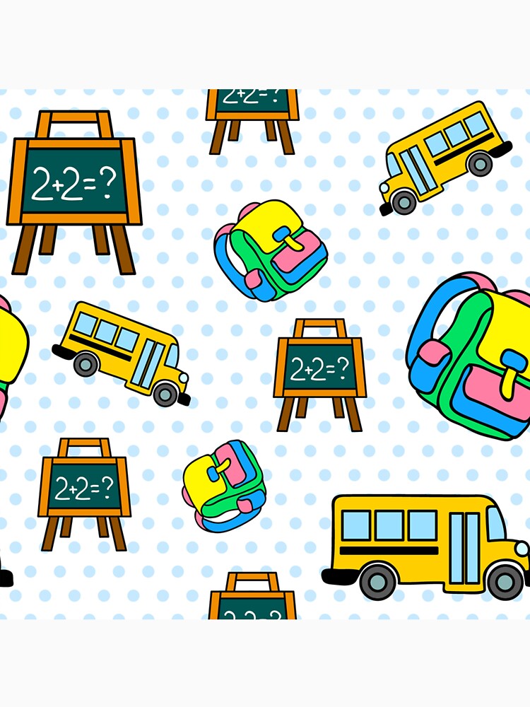 School Bus Seamless Pattern by Vanthuandesign