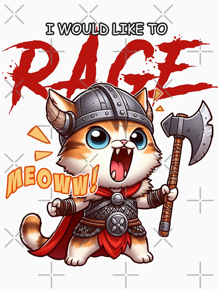 I Would Like to Rage - Barbarian Cat DnD by pinzka