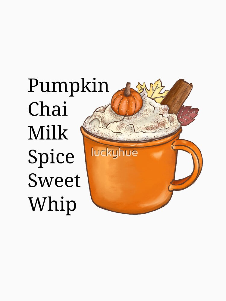 Pumpkin Chai Cozy Autumn Fall Drink Illustration autumn chai autumn tea by luckyhue