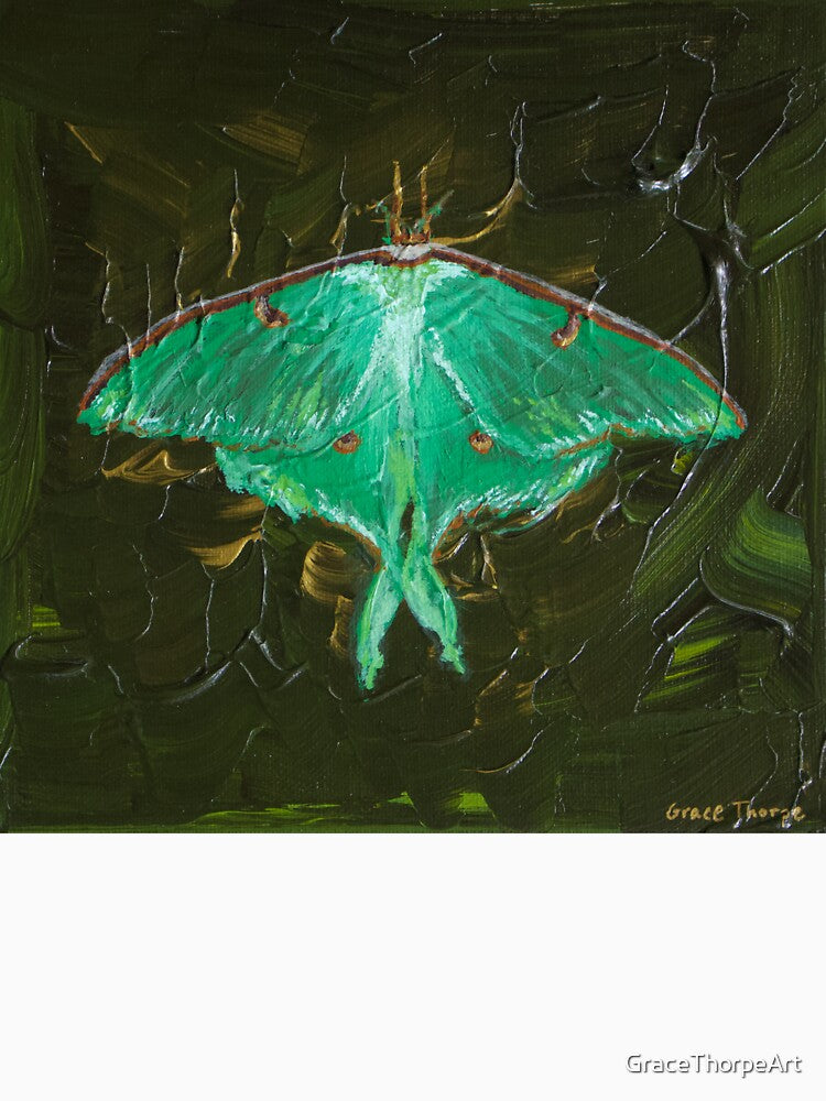Luna Moth Acrylic Painting by GraceThorpeArt
