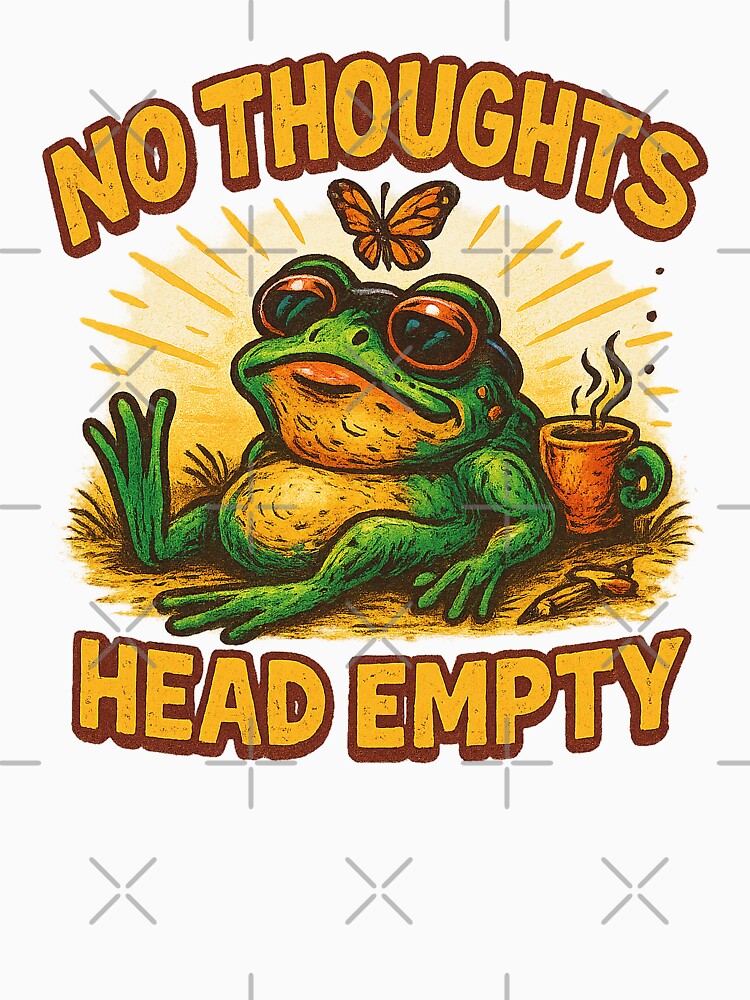 No Thoughts Head Empty Frog by Vitalka-uk