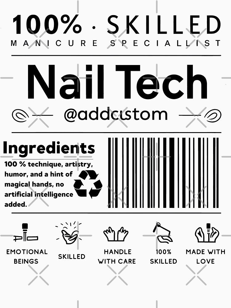 Nail Tech, Nail Artist, Manicurist, Personalized, Cosmetology Grad, Nail Technician, Salon by Creatiforge