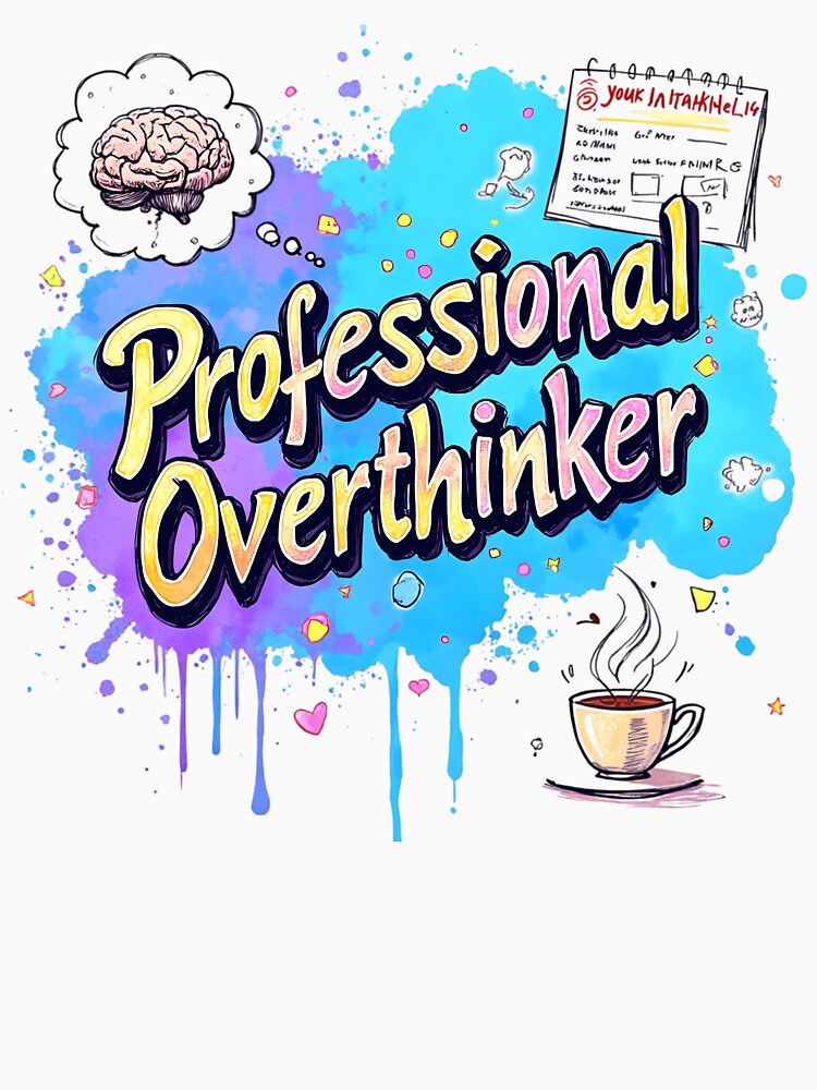 Professional Overthinker | Funny Relatable Meme by LR Vibe Studio