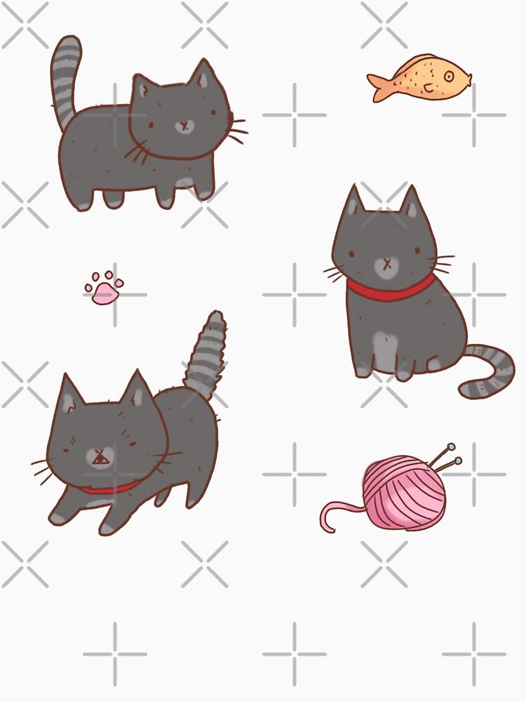 Funny gray cats by Mayarart