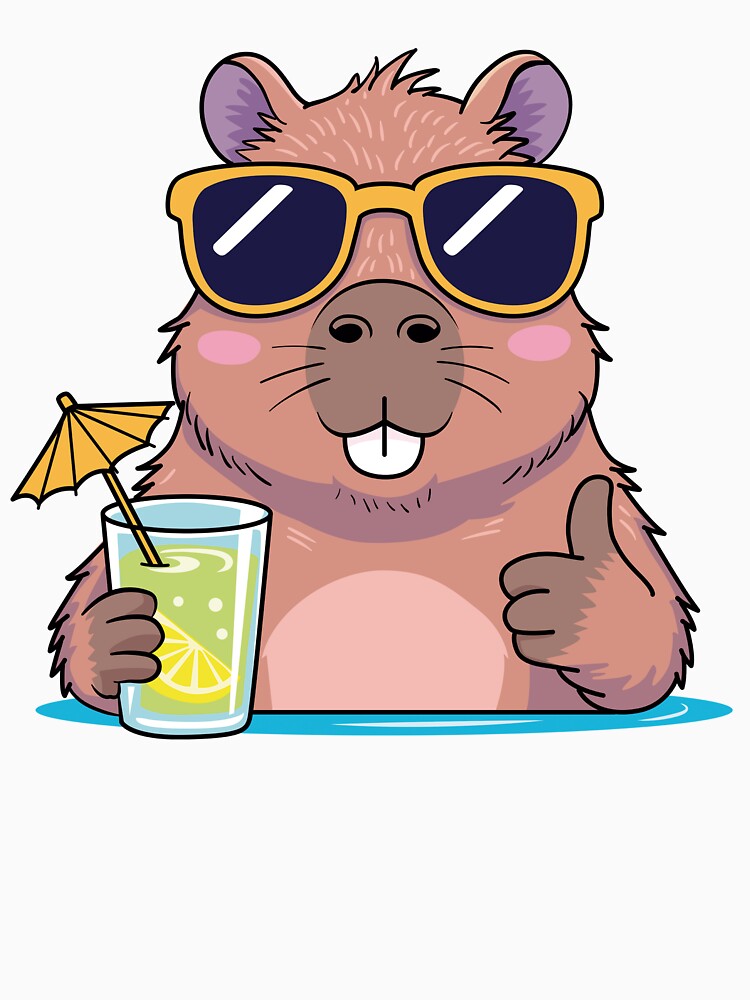 A chill capybara says: Tough days? Relax, you're doing the best you can. by Dizartico