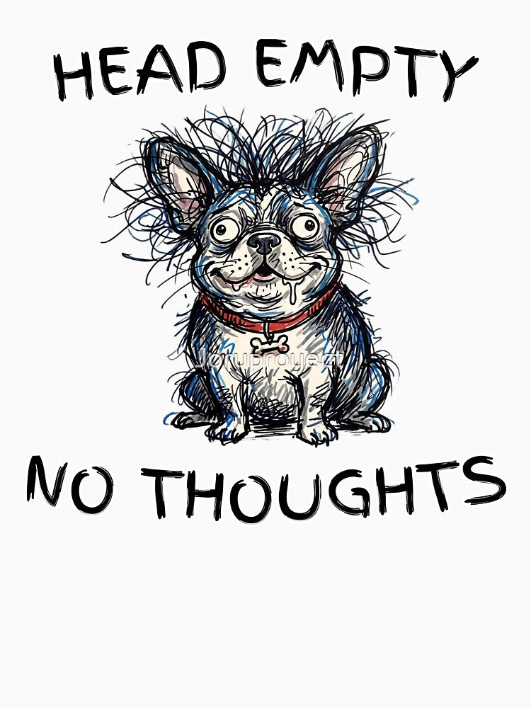 Head Empty No Thoughts Funny Dog Meme by Joruproyect
