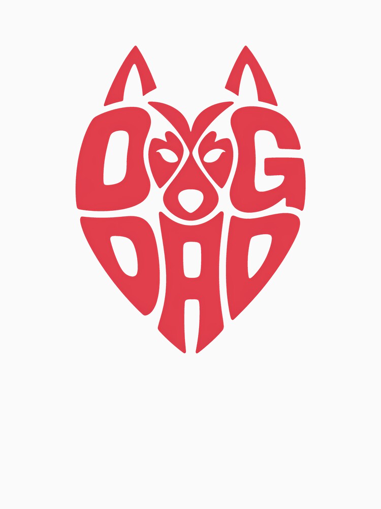 Heart-Shaped Dog Dad Love by Philippa Shop