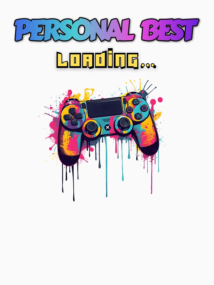 Personal Best Loading – Colorful Controller Speedrunning Design by PHRASEandSTYLE