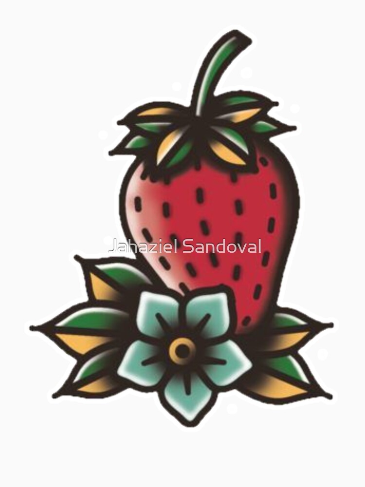 Strawberry Traditional Tattoo by Jahaziel Sandoval