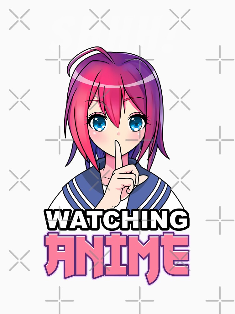 SHHH! Watching Anime by EllyMellow