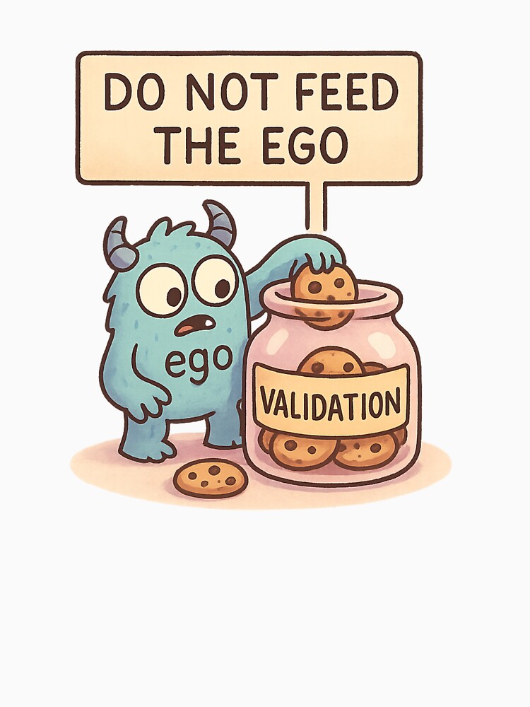 Do Not Feed the Ego Cute Monster by ac3iongDcreator