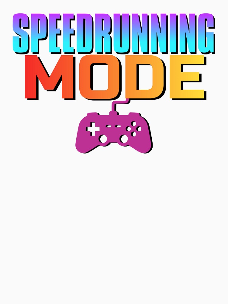 Speedrunning Mode Gamer Design – Colorful Gaming Controller Graphic by PHRASEandSTYLE