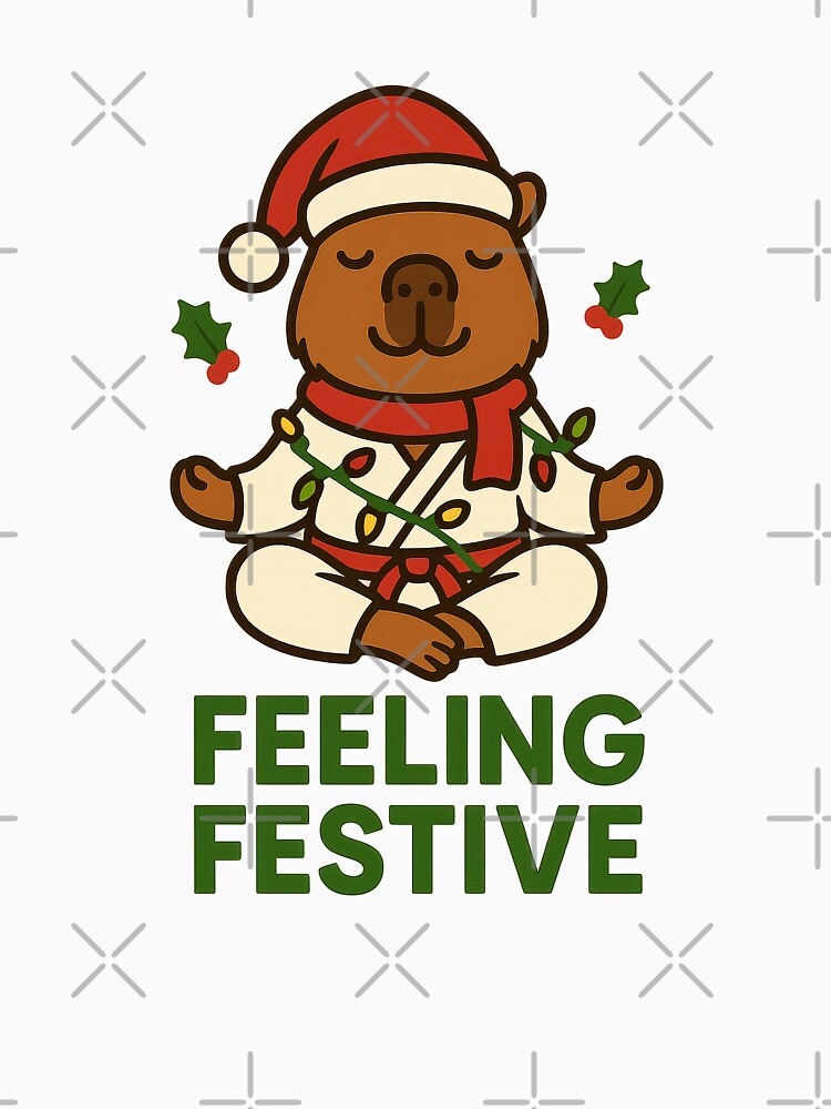 Capybara Christmas Zen – Funny Holiday Meditation by RetroPop23