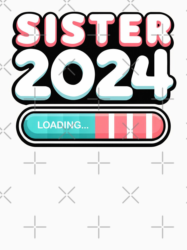 Promoted to Sister 2024 Loading Bar Pregnancy Announcement by Lollipoppastel