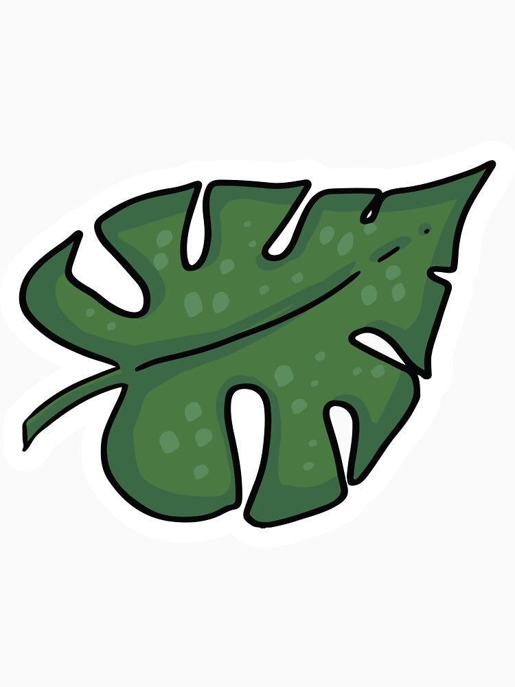 Monstera leaf illustration by wickedfriday