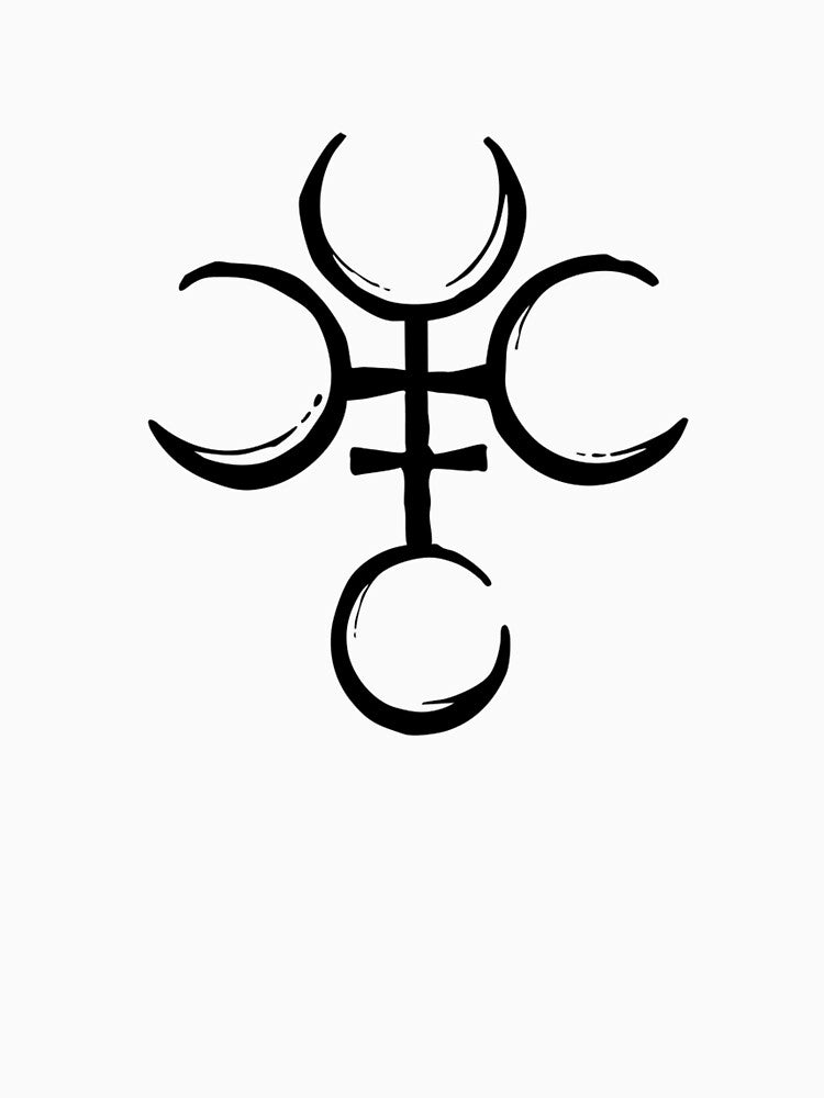 Hecate’s Triple Moon Gothic Wiccan Emblem by Jcat7