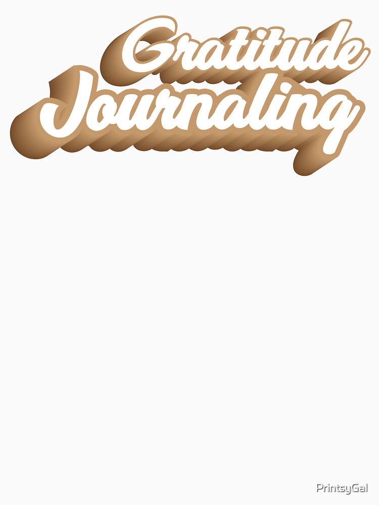 Gratitude Journaling in coffee color by PrintsyGal