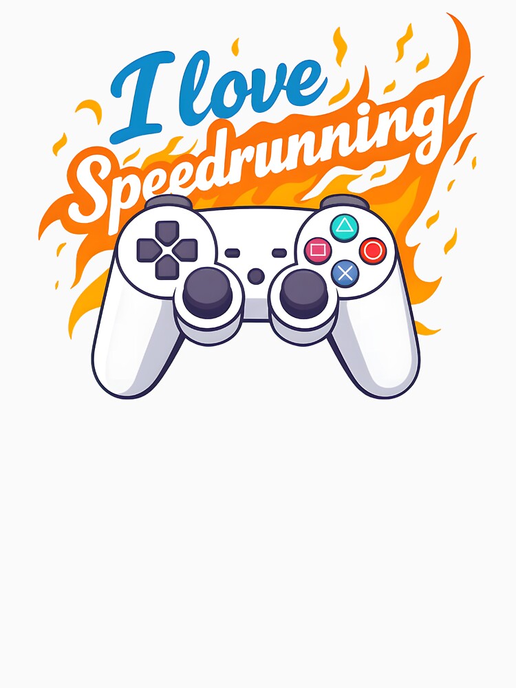I Love Speedrunning Flame Gamer Controller Graphic by PHRASEandSTYLE