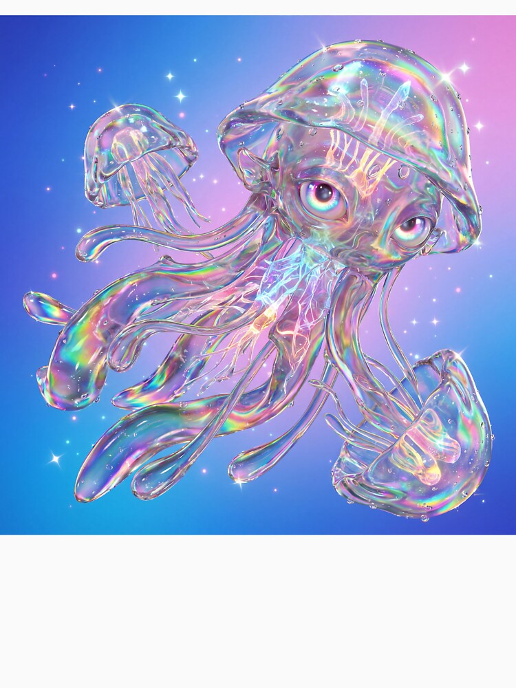 Iridescent Glass Jellyfish Fantasy Creature by maboroshilab