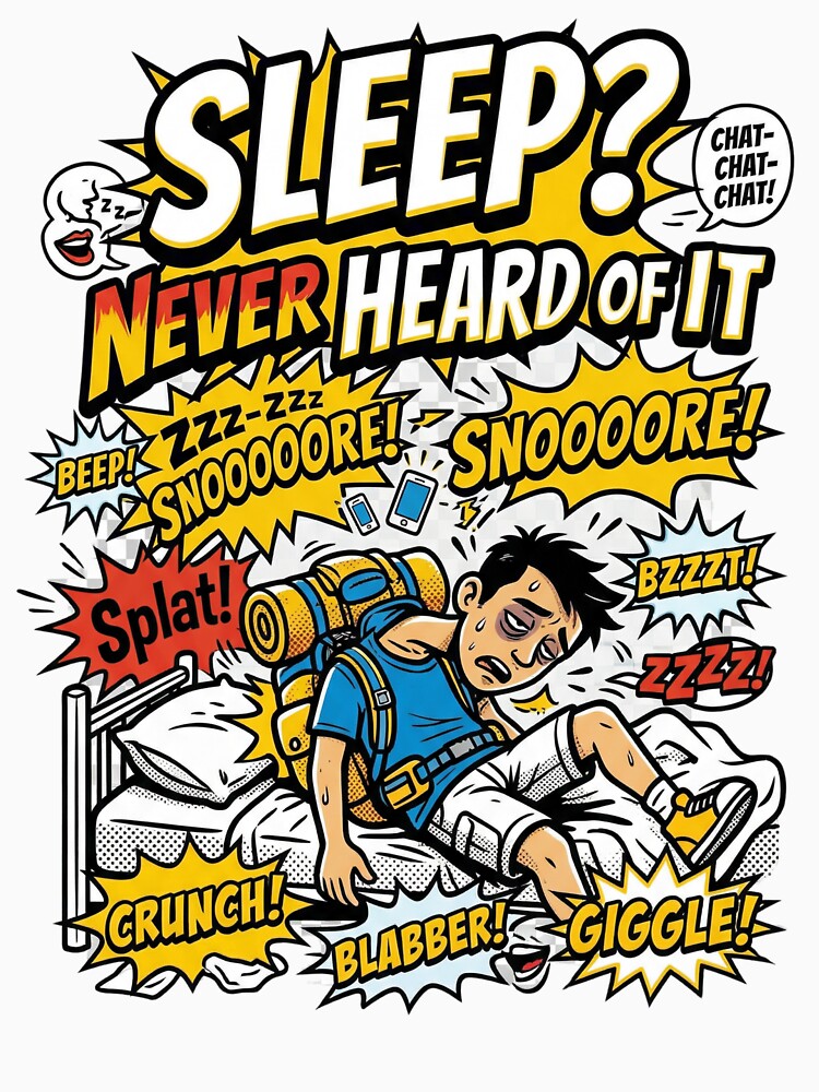 Sleep? Never Heard of It – Hostel Edition Backpacker Travel Funny Shirt by Backpackers Society