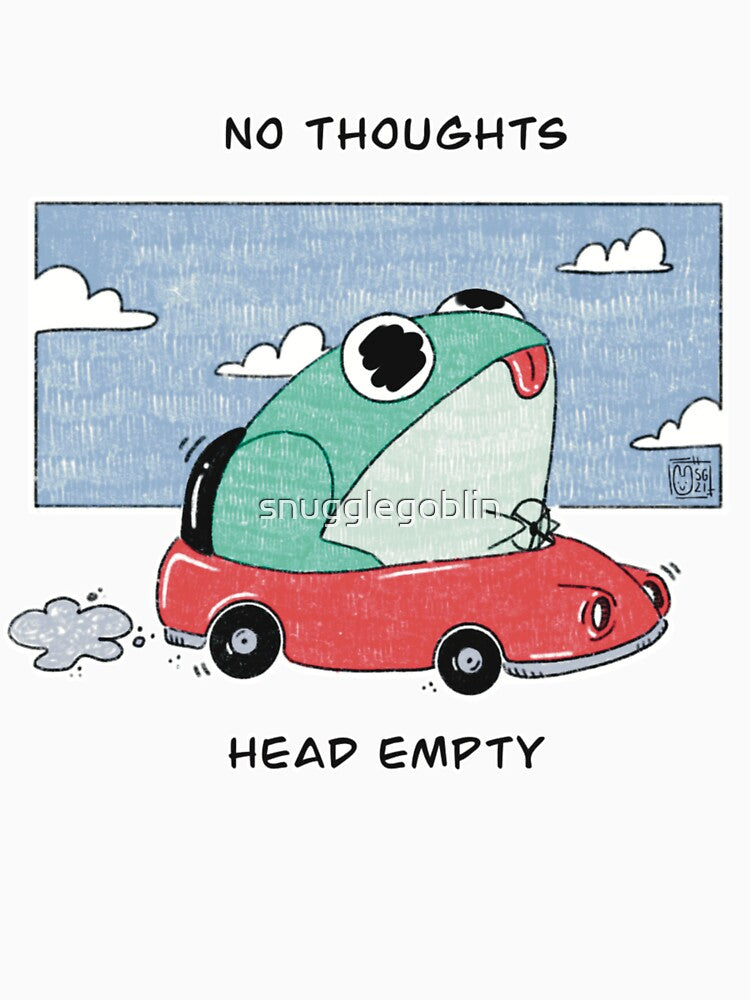 Frog In Car (No Thoughts Head Empty) by snugglegoblin
