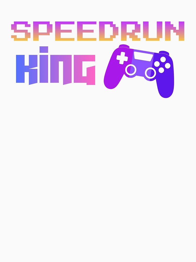 Speedrun King Controller – Gamer Speedrunning Graphic Design by PHRASEandSTYLE