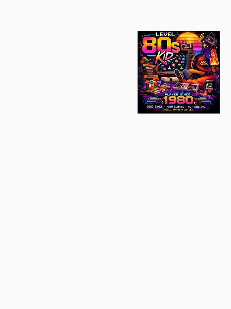 Level 80s Kid – Retro Arcade Gaming Design by GrindMoodShop