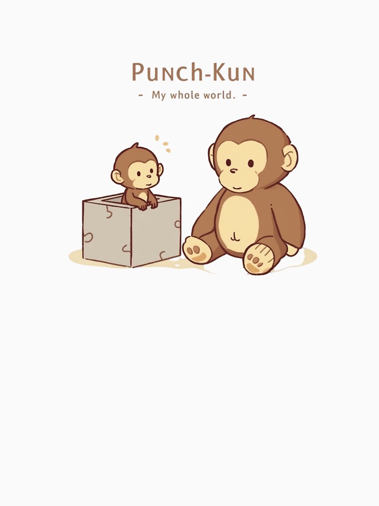 Punch-kun – My Whole World Minimal Emotional Monkey Illustration by Irene Catchmind