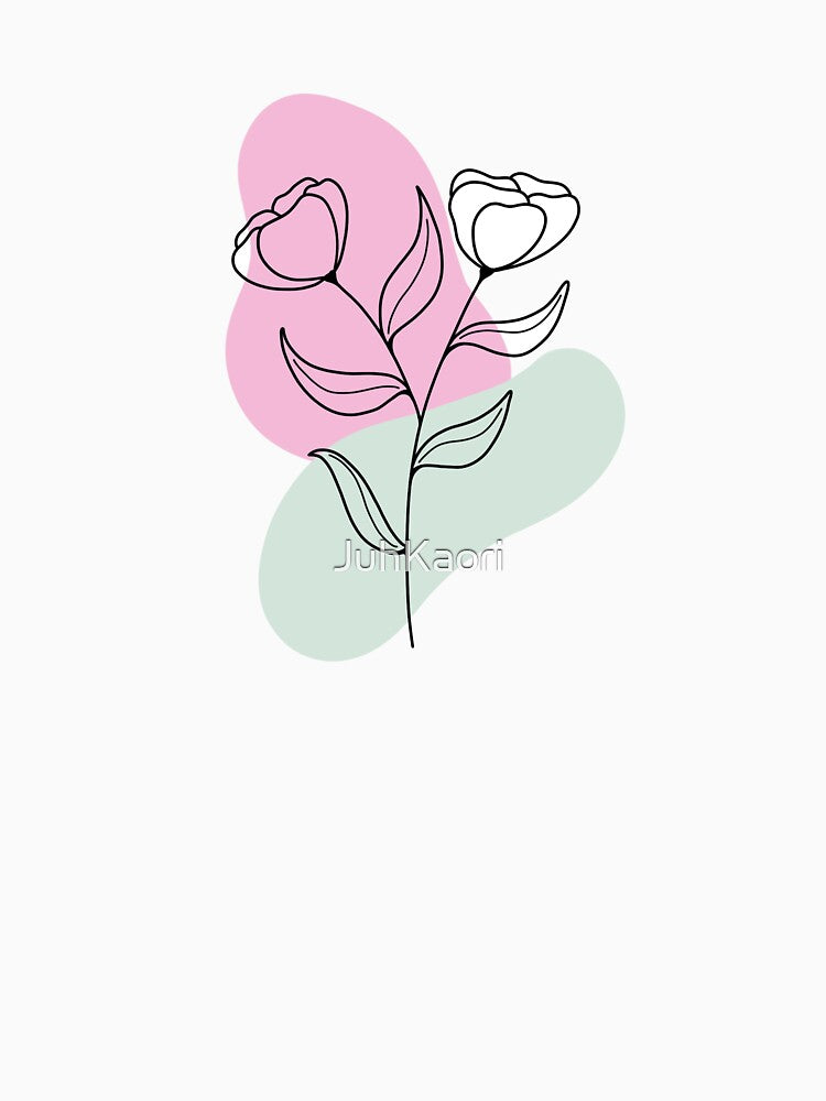 Minimalist poppy flower by JuhKaori