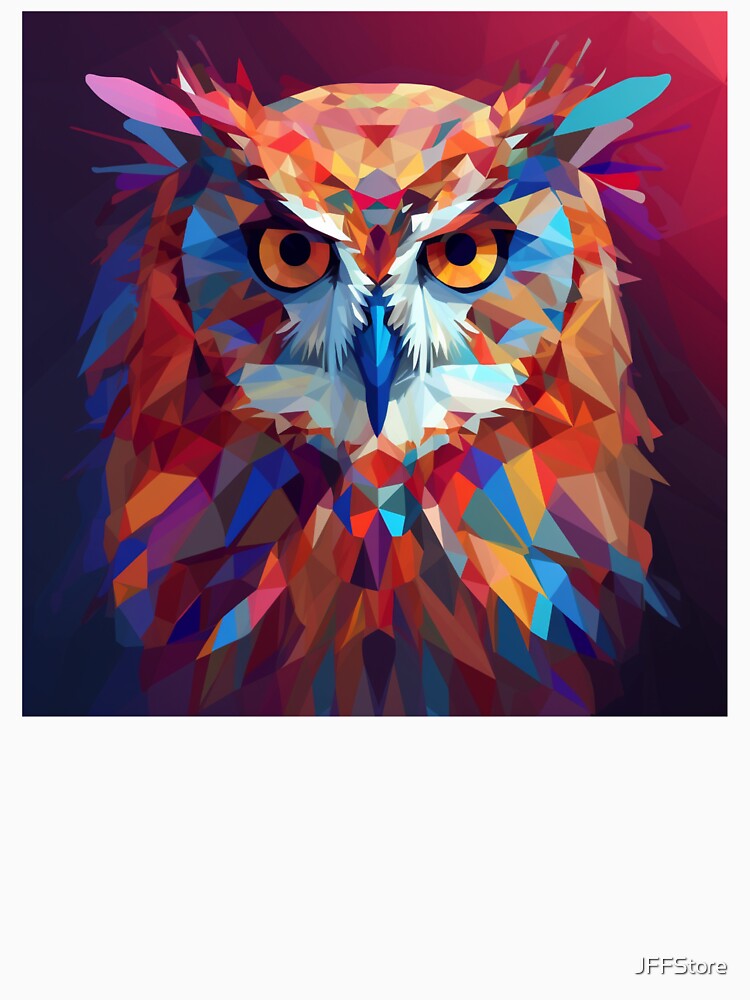 Colorful Owl Polygonal Art | Owl Lovers by JFFStore