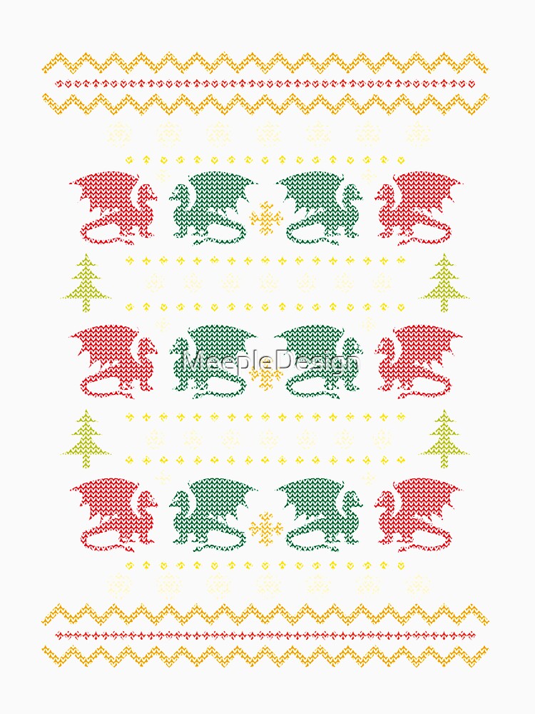Christmas Sweater Dragons - Board Games Dungeon TRPG Design - Board Game Art by MeepleDesign