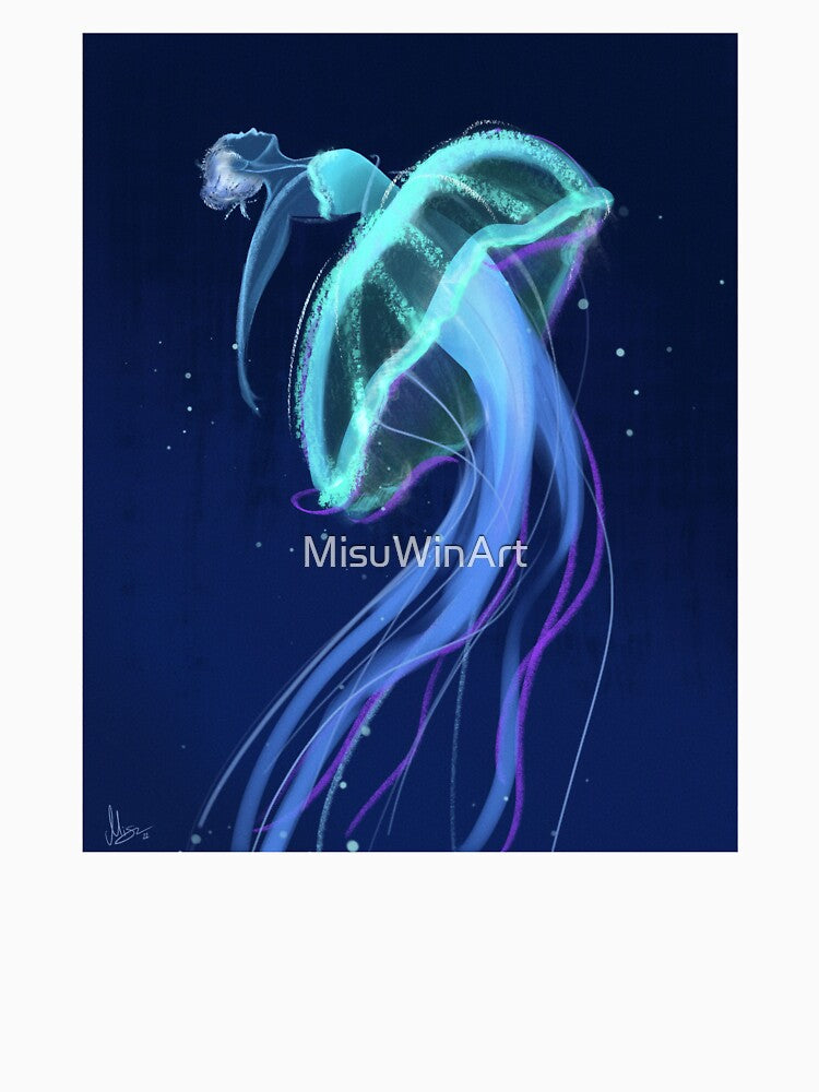 Jellyfish Mermaid Ghostly by MisuWinArt