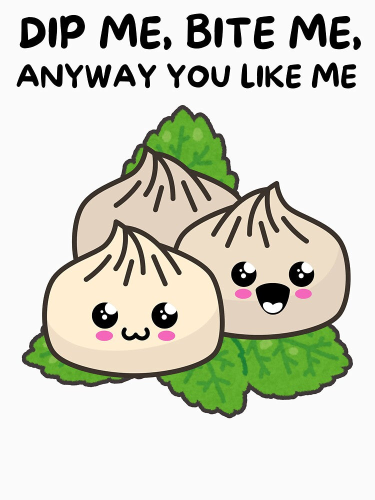 Three cute dumplings in kawaii style by BritishDelights