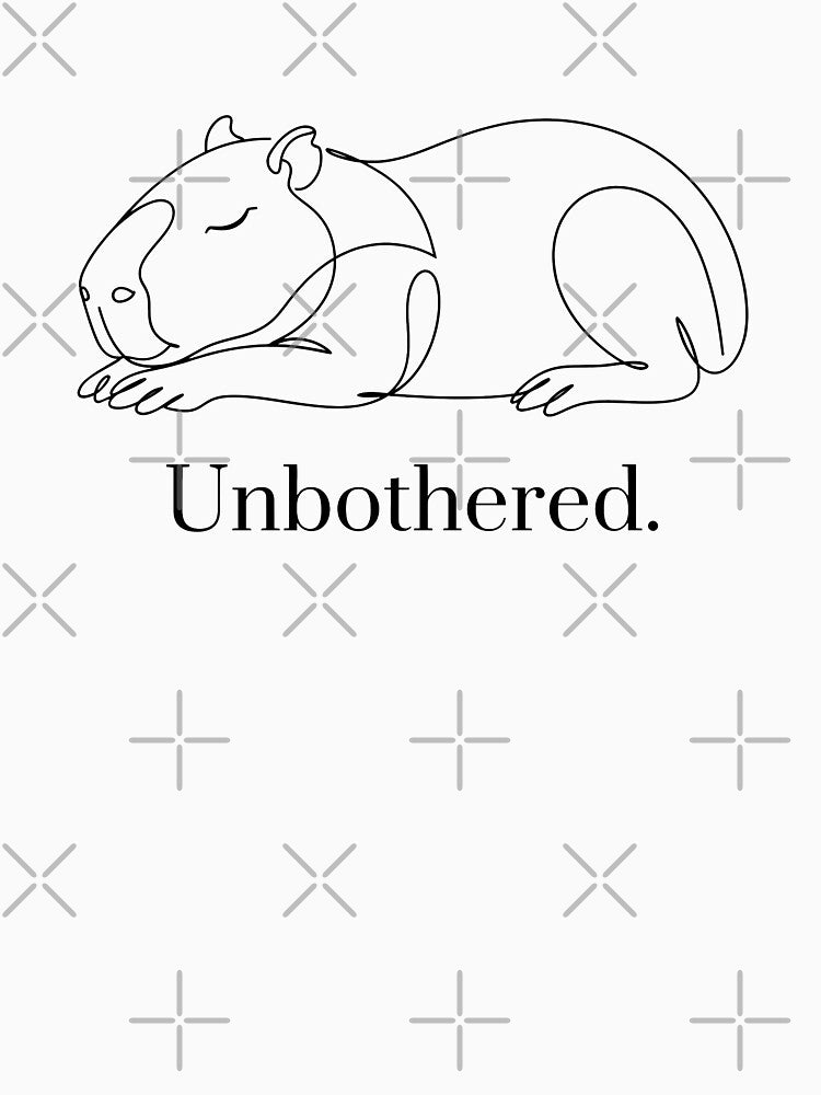 Unbothered Capybara Minimalist Line Art Boho Chill Aesthetic by WorldShop17