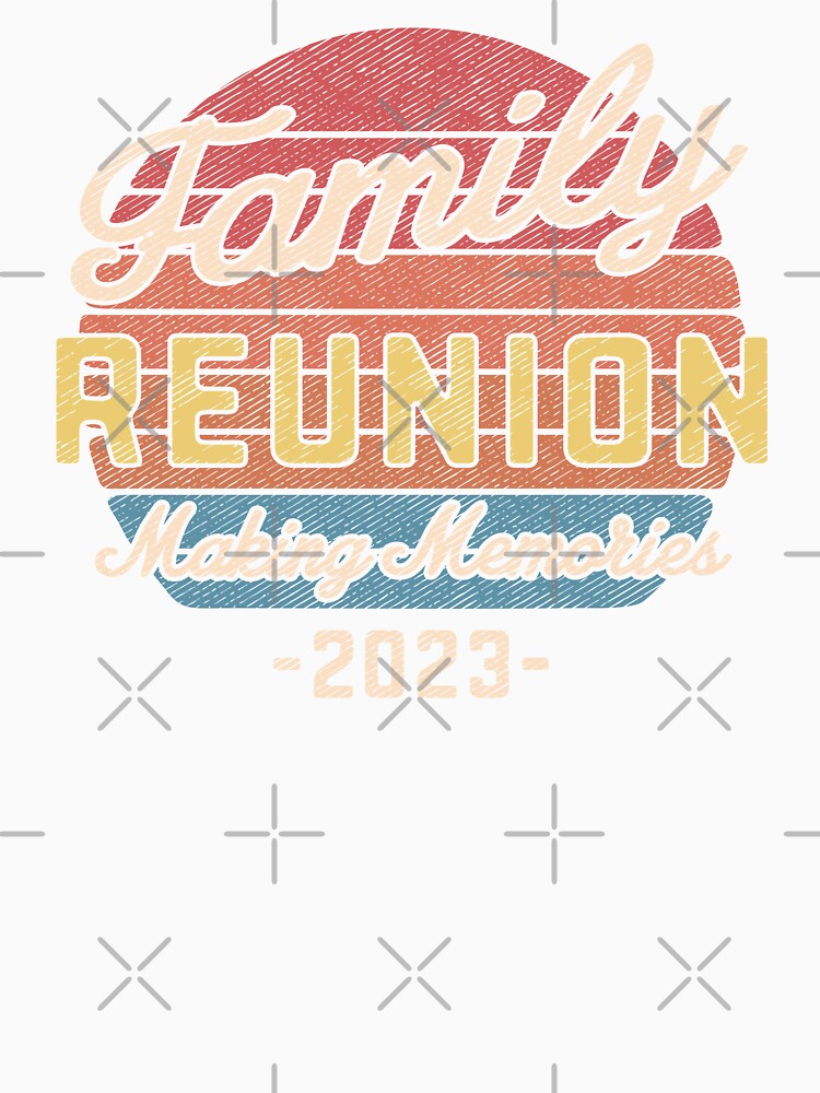 Matching Family Reunion 2023 Retro Sunset Palm Trees Vacation Gathering by alenaz