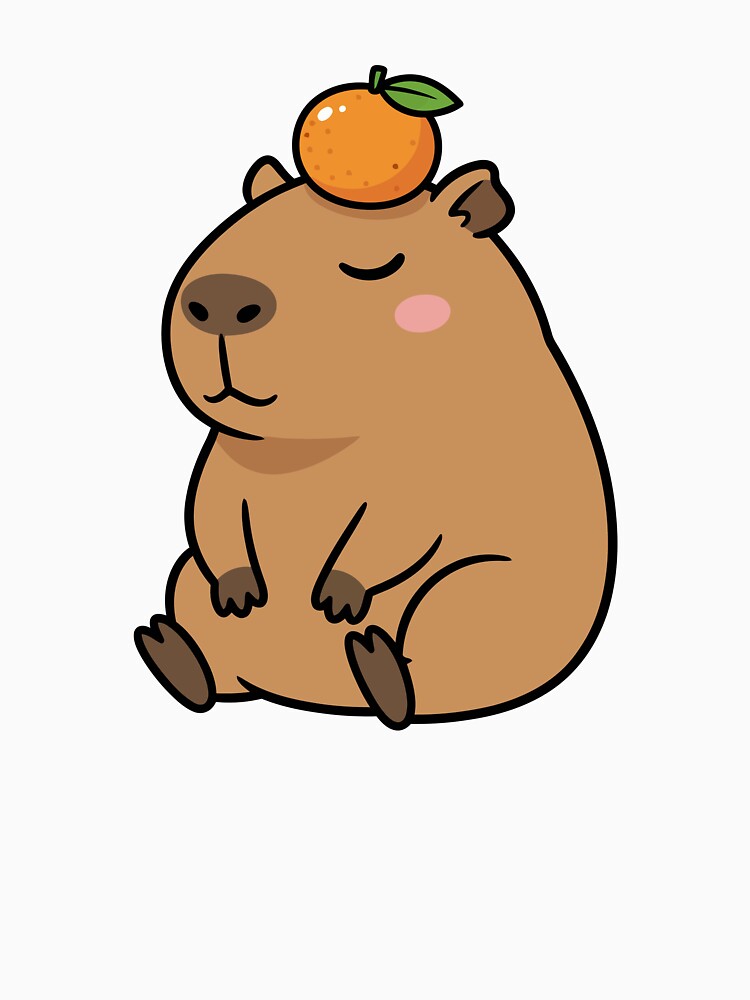 Chill Capybara with Orange Yuzu Fruit by mseopr