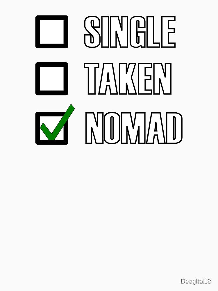 Funny Essentials: Single Taken Nomad Green tick check box - Sleek white typography design (dark mode) by Deegital18