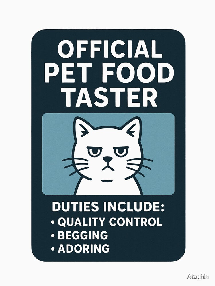 Official Pet Food Taster - Custom Pet ID Badge Funny Pet Owner Gift by Ataqhin