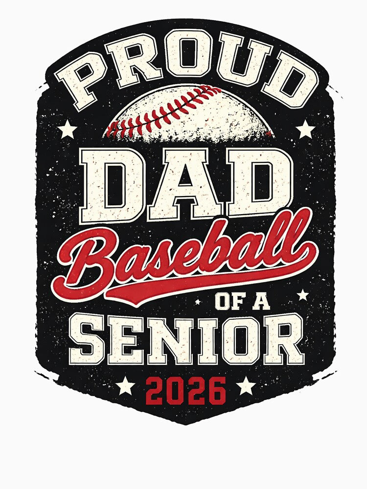 Proud Dad of a 2026 Senior Baseball – Class of 2026 Baseball Dad Graduation Gift by Inkvado