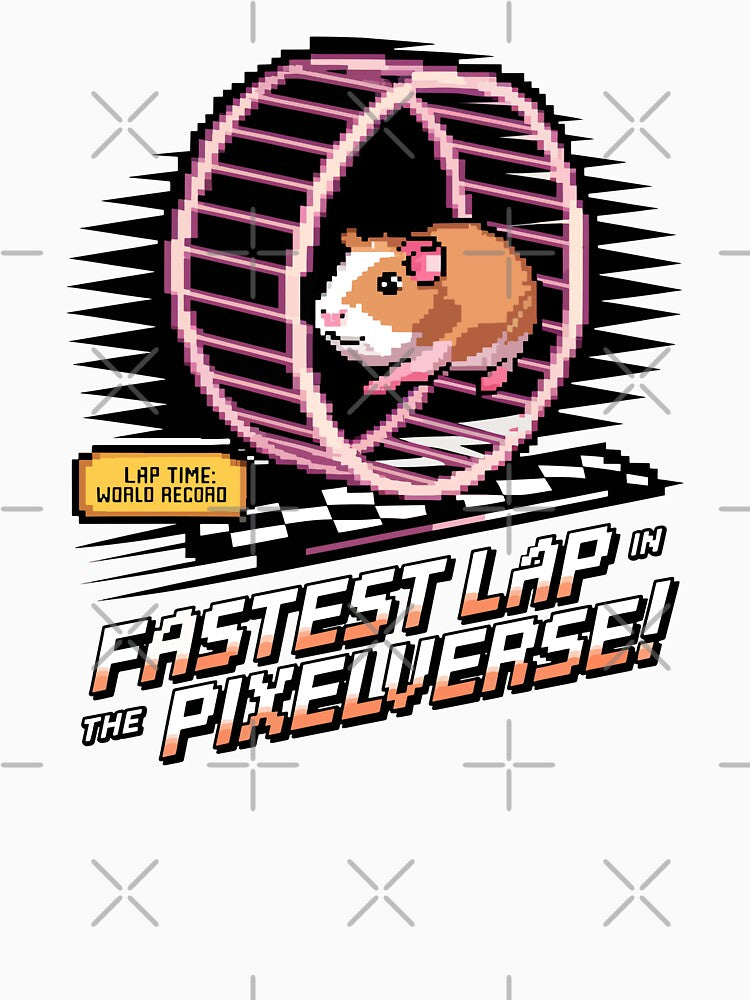 Fastest Lap in the Pixelverse - Retro Gaming Hamster by NaturePixel