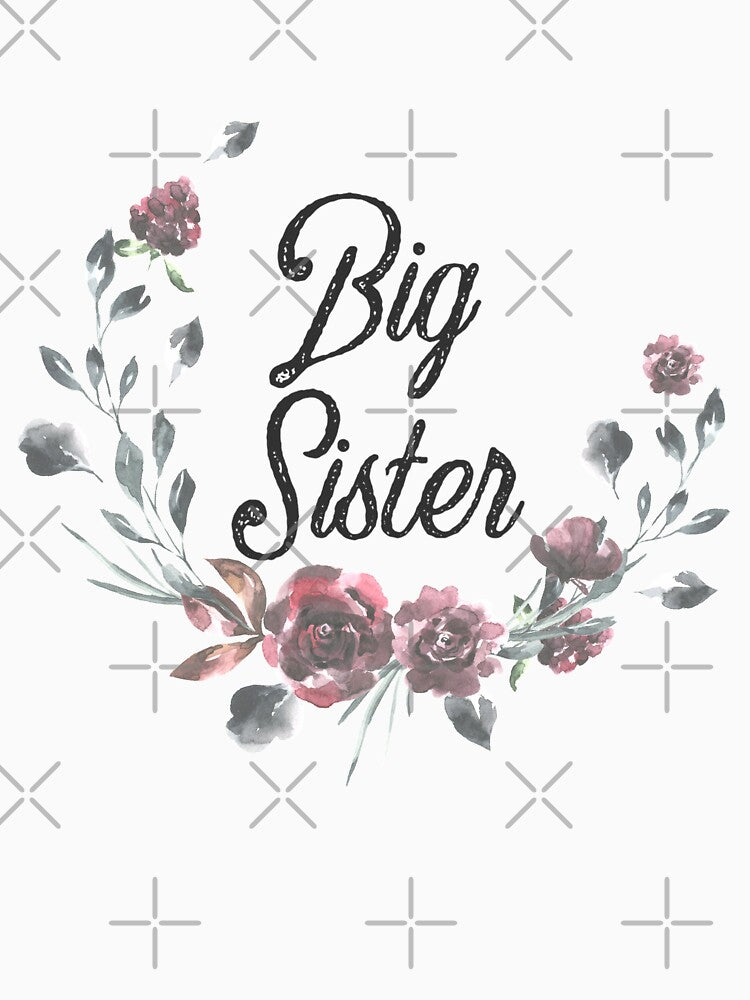 Promoted to Big Sister - Finally Sisters Not Cisters Watercolour Floral Design. by Rcasadesign