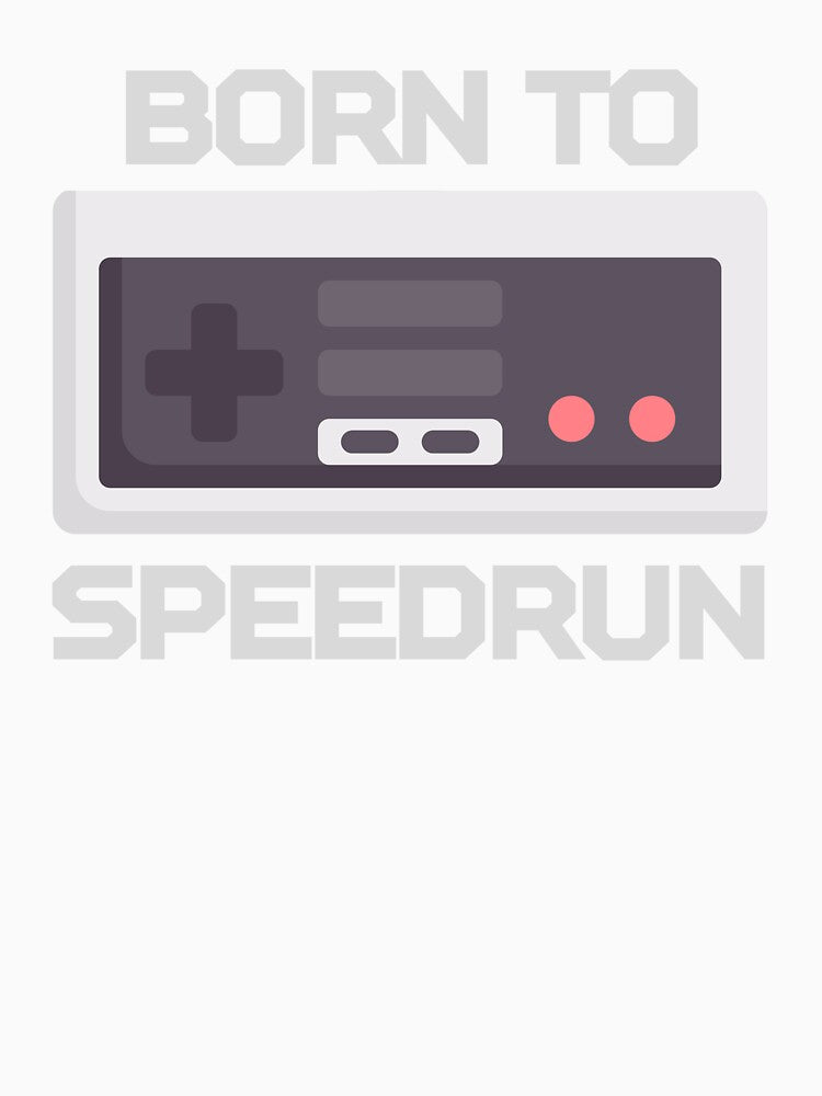 Born To Speedrun Retro NES Controller Design by PHRASEandSTYLE