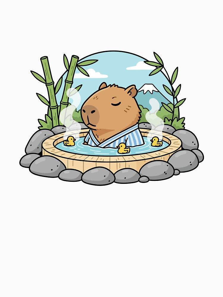 Relaxing Capybara in Japanese Onsen Hot Spring by mkilpt