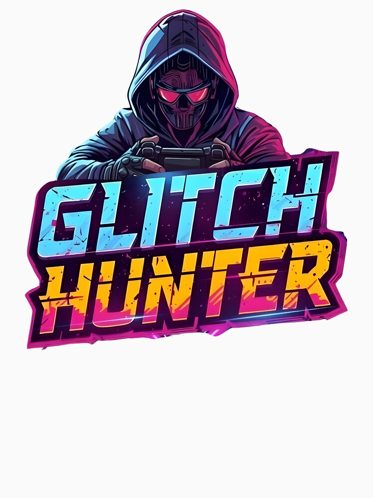 Glitch Hunter Gamer – Neon Style Gaming Graphic by PHRASEandSTYLE